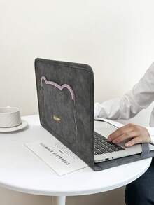 14/15,6 tums söt laptopfodral bärväska skyddande fodral - Grå - Visa 2