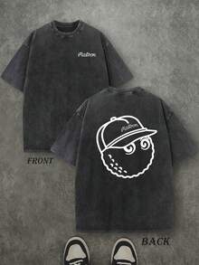 Retro Vintage Golf Masters Graphic T Shirts, (230g 100 Percent Cotton T-Shirt), Fashionable Vintage Washed Men's Cotton T-Shirt, A Perfect Surprise Gift For Family And Friends, Dropped Shoulder Design, Round Neck, Male And Female T-Shirt, Men's Summer T-Shirt, Holiday Gift, Ideal Present. - 黑色 - 查看 1