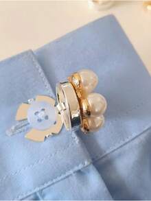 1个时尚简约纽扣套，适合女性搭配衬衫和连衣裙 - 多色 - 查看 3