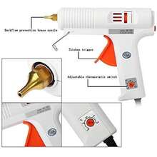 Fdit - Hot Melt Pistola de pegamento resistente ajustable temperatura de fusión pistola de pegamento 110 W tamaño completo Flexible disparador para Manualidades - / - Ver 3