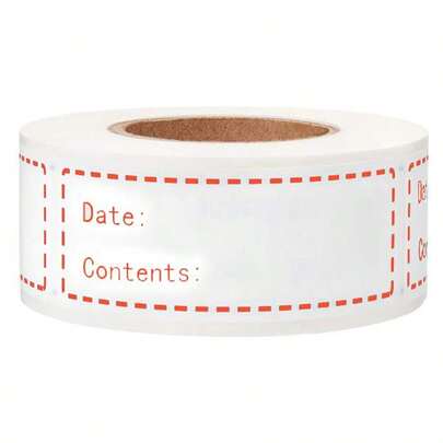 500 piezas/Rollo, Etiquetas de fragancia removibles, Adecuadas para tarros de mermelada, etiquetas de refrigerador y congelador, etiquetas de especias, pegatinas de marcado de fecha de almacenamiento de alimentos, etiquetas, suministros de cocina