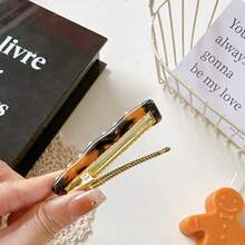 1pc Acetate Wavy Pearl Clip-On Side Bangs Clip (Suitable For All Seasons, Casual, Academic, Daily Wear) - Multicolor - View 6