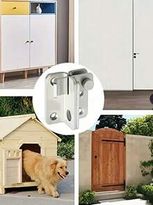 1pc Stainless Steel Gate Latch With Padlock Hole, Heavy Duty Anti-Rust Flip Latch Slide Bolt Latch, Safety Door Lock Catch For Barn Garage Garden Shed Bathroom Cabinet Pet Cage Fence Sliding Door Window - Multicolor - View 9