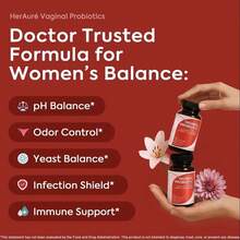 Her*Aure Women's Probiotics - PH Balance, Odor Control, Flora Health,Moistening, Tightening - With 7 Billion CFU Probiotic, Prebiotic, 7-In-1 Mushroom Blend,Cranberry, Pineapple - 60 Capsules (Pack Of 1),Self-Care Gift, - 60 capsule - 查看 6