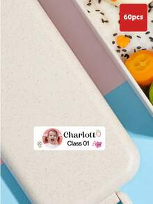 1/30/60/180/240pcs Personalized Photo & Name Stickers, Back To School Labels With Photo And Text, Transparent Waterproof PVC Self-Adhesive Labels, Suitable For Backpacks, Water Bottles, Lunch Boxes, Notebooks, Pencils, Personalized Gifts, Daycare - Multicolor - View 20