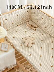 1件装一体式婴儿床围栏，新生儿舒缓防撞软垫床护栏，儿童床护栏，婴儿床围栏和防撞布套，保护宝宝头部免受碰撞，婴儿防撞垫 - 彩色 - 查看 10