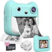 儿童即时打印相机套装，适合3-12岁男孩女孩，16倍数码变焦，2.4英寸IPS屏幕，可充电，专业摄影，1080P高清，附赠4张打印纸，即时打印玩具，圣诞节和生日礼物，适合3-16岁儿童和青少年，白色 - QJH-Z700-相機 - 查看 24