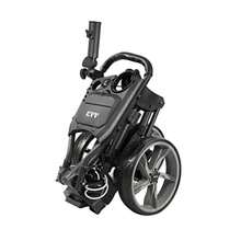 KVV 3 Wheel Golf Push Cart Ultra Lightweight Smallest Folding Size New-Version Scorecard Holder - Carbón - Ver 1