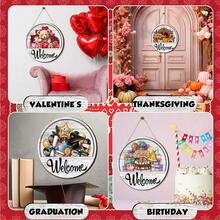 15-In-1 Interchangeable Wooden Welcome Sign, Suitable For Eid And 15 Holidays - Multicolor - View 5