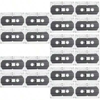 Gadpiparty Cintas De Casete En para Grabación De 30 Minutos con Bajo Ruido Y Cubierta Transparente 20 Piezas De Cinta Magnética para Grabadoras De Voz Retro