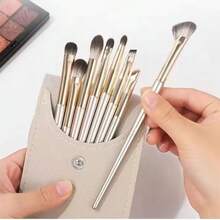 1pc Portable Makeup Brush Bag, PU Strap Envelope Organizer Pouch, Cosmetic Bag, Makeup Tool Holder - Multicolor - View 5