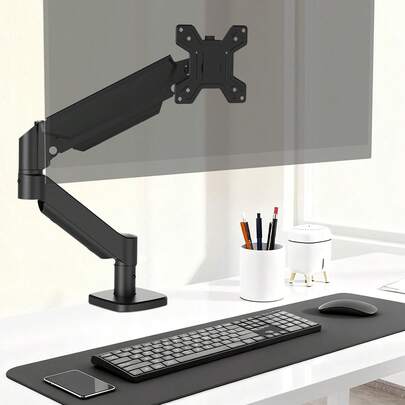 The Monitor Arm Is Ergonomically Designed, Allows Tilting And Swiveling In Both Directions, And Is Height-Adjustable. It Is Made Of Steel And Comes With Three Portable Screwdrivers.