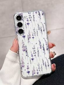 1pc Transparent Floral Painted Thick Anti-Drop Protective Phone Case, Compatible With Samsung Galaxy S26/S26PLUS/S26 Ultra, S25/S25PLUS/S25 Ultra, A17/A07/A16/A36/A26/A56/A50/A12/A32/A52/A72/A51/A21S/A13/A14, S24/S24PLUS/S24Ultra, S22/A52/A53/A54/A55, 11/12Pro/12/12X/13Pro/14Pro/15Pro, 10/9/Note9/12c/Note11pro/Note8Pro - Multicolor - View 4