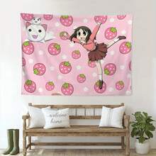 1pc,Large Wall Hanging - Featuring Bright Red Peaches And Character Designs, Perfect For Decorating Cafes, Studios, Or Lounges. Horizontal Orientation, No Electricity Required, Adorable Room Decor. - 1PC - View 6