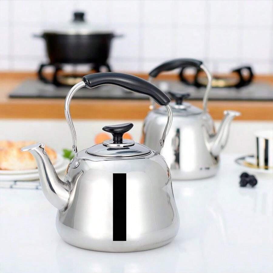 Stainless Steel Whistling Tea Kettle - Mirror Polished, Foldable Handle, Fast Boiling, 1L-6L Capacity, Suitable For Home And Restaurant Use - Silver - View 1
