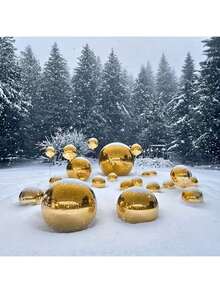 20pcs 4D Round Aluminum Foil Balloons - Shiny Balloons, 360 Degree Rotating Balloons, Metallic Balloons, Summer Pool Party Decor/Photography Props, New Year, Photography Props, Party Table Decor, Mirror Balloons, Balloon Arch Kit, Birthday Balloons, Birthday Party Balloons, New Year Foil Balloons, Happy Birthday Balloons, Party Decorative Balloons, Floating Luminous Balloons - Multicolor - View 5