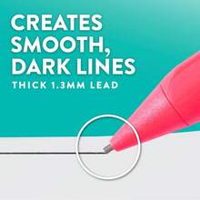Paper Mate Handwriting Triangular Mechanical Pencil Set With Lead &Amp; Eraser Refills, 1.3mm, 8 Count - Back To School, Teacher Supplies, Home, Kids Writing, Fun Barrel Colors - ColorA - 查看 4