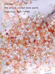 Serie azul Edición limitada de la atmósfera Estilo Ins Cuentas de arroz de vidrio Cuentas dispersas Pulsera y collar hechos a mano DIY a juego - Multicolor - Ver 10