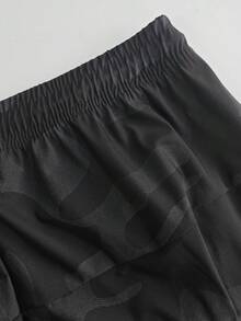 Hidkat Quần dài nam thời trang co giãn họa tiết rằn ri, nhẹ, thoáng khí với túi khóa kéo, thích hợp cho tập thể dục, chạy bộ và các hoạt động ngoài trời vào mùa xuân và mùa thu. - màu đen - Xem 5