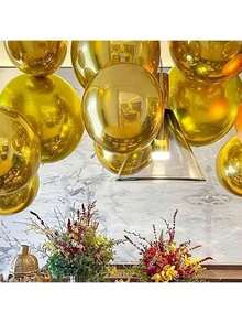 20pcs 4D Round Aluminum Foil Balloons - Shiny Balloons, 360 Degree Rotating Balloons, Metallic Balloons, Summer Pool Party Decor/Photography Props, New Year, Photography Props, Party Table Decor, Mirror Balloons, Balloon Arch Kit, Birthday Balloons, Birthday Party Balloons, New Year Foil Balloons, Happy Birthday Balloons, Party Decorative Balloons, Floating Luminous Balloons - Multicolor - View 3