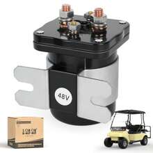Heavy Duty 48V 4-Terminal Solenoid for Club Car EZGO  Golf Carts - Compatible with Club Car 101883601 EZGO 73231G01  JR1-H1950-00 - 586 Series - plata - Ver 2