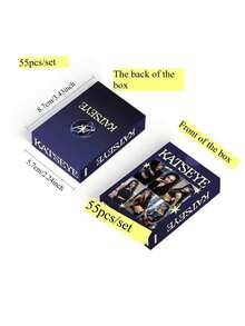 55张KATSEYE双面照片卡 - 绚丽星空设计，印有“KATSEYE”字样，是卡片和明信片收藏的理想之选，也是送给粉丝的完美礼物，明信片收藏佳品 | 星空主题 | 卡纸 - 彩色 - 查看 6