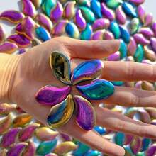 100克/200克金属色调朋克风马赛克材料，高温釉面鹅卵石形DIY工艺材料，适用于墙面、壁炉、台阶、花园景观马赛克颗粒，手工艺术工艺材料 - DDZY - 查看 9