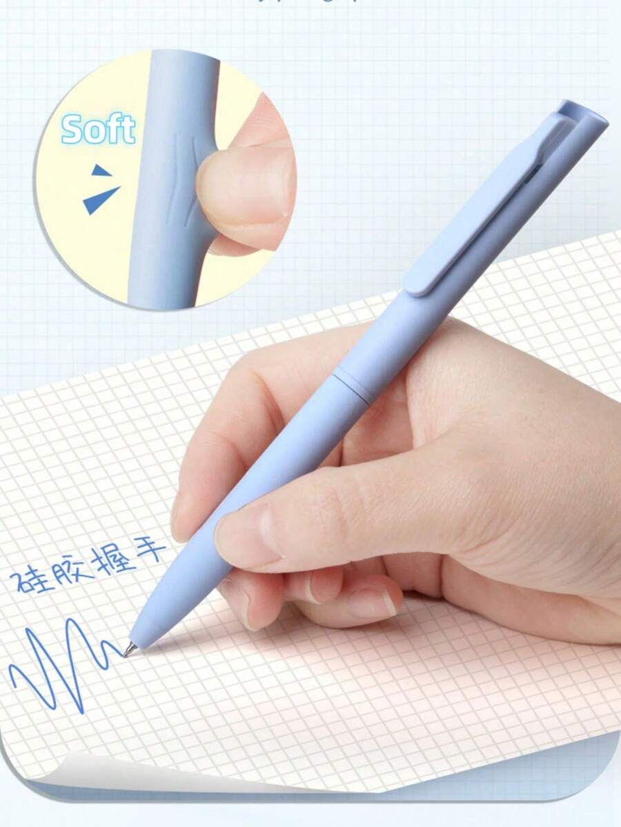 6pcs/Box Colorful Ballpoint Pens In Muted Tones, High-Quality Quick-Drying Retractable Pens For Journaling, Suitable For School And Office Use, Back To School Season