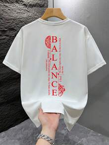 GRDR 男士时尚印花宽松短袖T恤 | 精致设计 | 夏季必备 | 易于搭配，展现您的风格 - 白色 - 查看 4