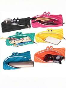 趣味拉链铅笔盒 - 可爱独特的设计。大容量拉链文具袋。是开学季、情人节或送给朋友的理想礼物。 - 單件 - 查看 4