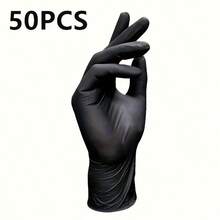 50/100pcs Powder-Free, Latex-Free Disposable Black Gloves, Ideal For Cleaning, Auto Repair And Other Essential Sanitary Protection - Black - View 14