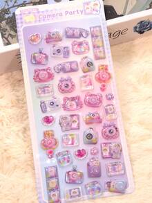 可爱动物纹贴纸，自粘卡通动物纹贴纸，适用于剪贴簿和文具装饰。非常适合礼品购买者、手工爱好者、文具装饰、学习用品、工艺贴纸、日记装饰、DIY手机壳装饰，以及作为可爱有趣的装饰贴纸，贴在水瓶、玩具、冰箱、智能手机等物品上。 - 彩色 - 查看 11