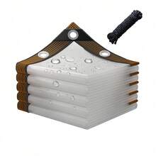 Această prelată transparentă impermeabilă este un accesoriu esențial de protecție pentru extensiile de copertină pentru rulote. Membrana incintei de cort are proprietăți rezistente la vânt, ploaie și intemperii, care pot face față cu ușurință condițiilor meteorologice schimbătoare din exterior. - transparent - Vizualizare 4