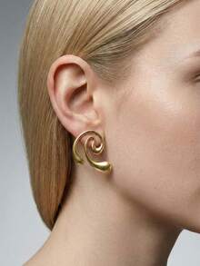 Vintage Gold Earrings Set Stainless Steel Jewelry Bow Heart Geometric Earring Stud Hypoallergenic Statement Earrings For Women Gift-(1-13 Pairs) - Gold - View 9