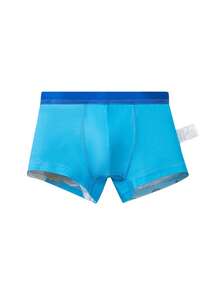 4pcs/Pack Boys' Astronaut & Rocket Print Boxer Briefs - Blue and White - View 5