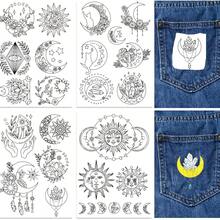Sun Moon Patterns Pre-Printed Embroidery Stabilizer Stickers Self-Adhesive Water-Soluble Non-Woven For Hand Embroidery - 2ST-b - View 5