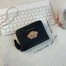 New Embroidered Cartoon Cute Women Wallet, Multi-Card Slots Zipper Coin Purse, Fashion Card Holder - Multicolor - View 5