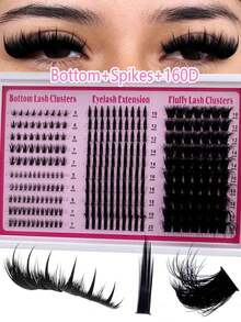 200D/160D/120D/100D/80D/60D 四合一睫毛簇，长款 6-20mm 睫毛尖，下睫毛，可重复使用，305 片/295 片/285 片/275 片/265 片装睫毛簇，浓密型单根睫毛，DIY 尖头睫毛嫁接，漫画风格睫毛簇，貂毛条状睫毛，浓密睫毛簇，睫毛簇，单根睫毛，睫毛，假睫毛 - D - 查看 11