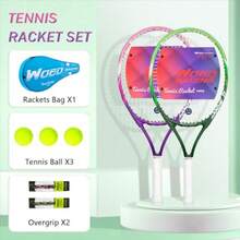 19" 23" 25" Tennis Racket Junior/Youth Tennis Racquet with Tennis Ball Carry Bag Overgrips Vibrations Dampers… - 19 pulgadas - Ver 6