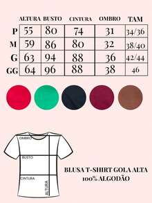 Blusa T-shirt Feminina Camiseta Básica Dia a Dia Uniforme 100% Algodão Confortável - Branco - Visão 3