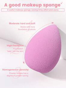 5PCS Makeup Sponges+1pc Mini Makeup Sponges - Multicolor - View 6
