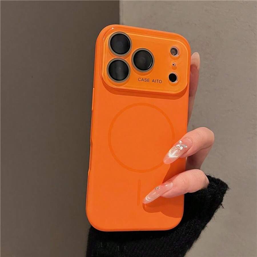 Funda premium de color sólido minimalista de gran tamaño adecuada para Apple  16/16 Pro/16 Pro Max/15/15 Pro/15 Pro Max/14/14 Pro/14 Pro Max/13/13 Pro/13 Pro Max/12/12 Pro/12 Pro Max/ 17/ 17 Air/ 17 Pro/ 17 Pro Max. Nueva funda premium con imán líquido para teléfono. - Blanco - Ver 1