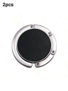 1pc Foldable Desk Hook, Metal Material Portable Hook, Office Desk Hanger, Student Desk Backpack Hook - Pink - View 15