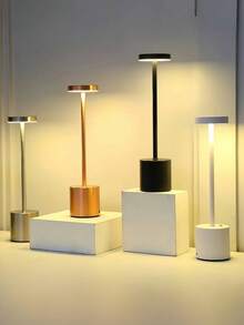 1 pièce Lampe de bureau portable sans fil rechargeable à LED, lampe de table moderne avec contrôle tactile sans fil, éclairage à 3 couleurs variable, lampe de lecture rechargeable USB avec protection oculaire, design rétro en métal, convient pour la décoration dans la salle à manger, la chambre, le salon, le café et le bar, cadeau créatif pour le Ramadan/l'anniversaire - Multicolore - Voir 9