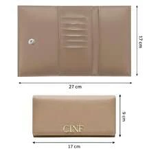 Women's Bag Kit Large Bag + Medium Bag + Shoulder Bag + Wallet - 摩卡棕 - 查看 8