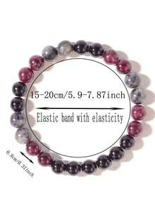 Pulsera de apoyo para la menopausia de mujer - Cuentas de cristal calmantes que ayudan a aliviar la irritabilidad, promover la relajación y restaurar el equilibrio hormonal - Uso diario de moda - Multicolor - Ver 4