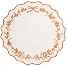Embroidery Placemat, Rustic Dining Table Mat Heat-Resistant Non-Slip Placemat Home Decor - Naranja - Ver 3