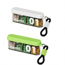 2pcs Portable  Small Medicine Dispenser Mini Compartment Organizer Seven Days Medicine Small Box - Nhiều màu - Xem 7