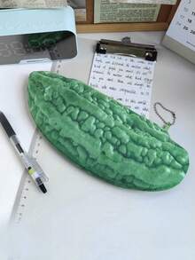 1Pc FruitsVegetables Bitter Gourd Cabbage Carrot Shaped Patterns Ingredients Student Stationery Pencil Case Personalized Simple Creative Simulation Bag - Multicolor - View 10