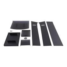 SHIOUCY Acrylic Podium Stand, Floor Standing Podium, Acrylic Podium With Storage Shelf - Clear, Black - View 3